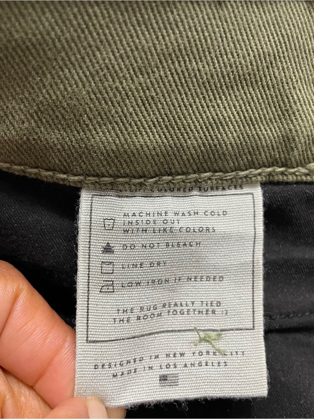 SHORT AYR The Secret Sauce Wide Leg Jeans Olive Green High Waist SZ 27 S - Picture 10 of 12